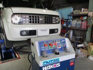 ニッサン　BZ11　キューブ　CVTF圧送式交換+整備